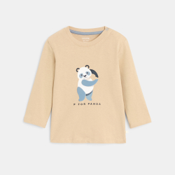 Tee-shirt animal beige bébé...
