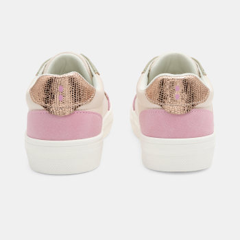 Baskets street basses rose et vert fille