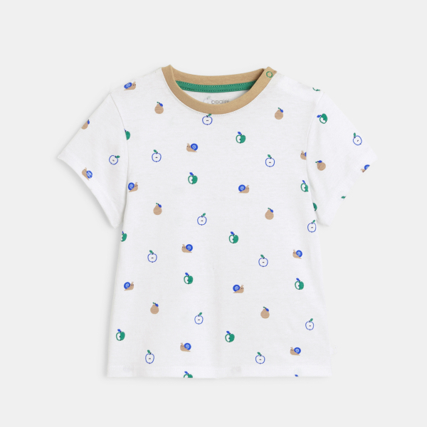 Bermuda à bretelles et t-shirt beige bébé garçon Bermuda à bretelles et t-shirt beige bébé garçon