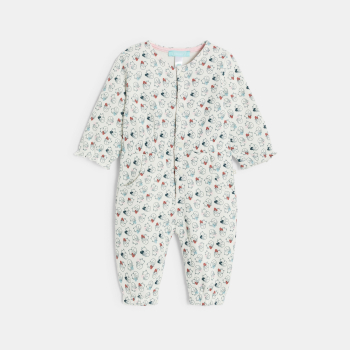 بدلة مزينة برسمة قط، باللون البيج، للفتيات الصغيرات