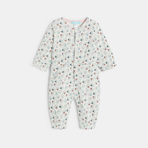 بدلة مزينة برسمة قط، باللون البيج، للفتيات الصغيرات بدلة مزينة برسمة قط، باللون البيج، للفتيات الصغيرات