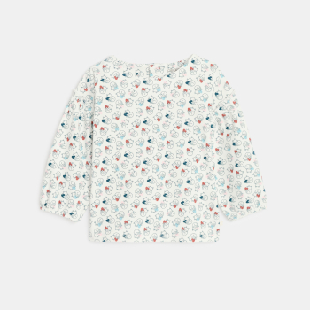 بلوزة القطط البيضاء، للفتيات الصغيرات