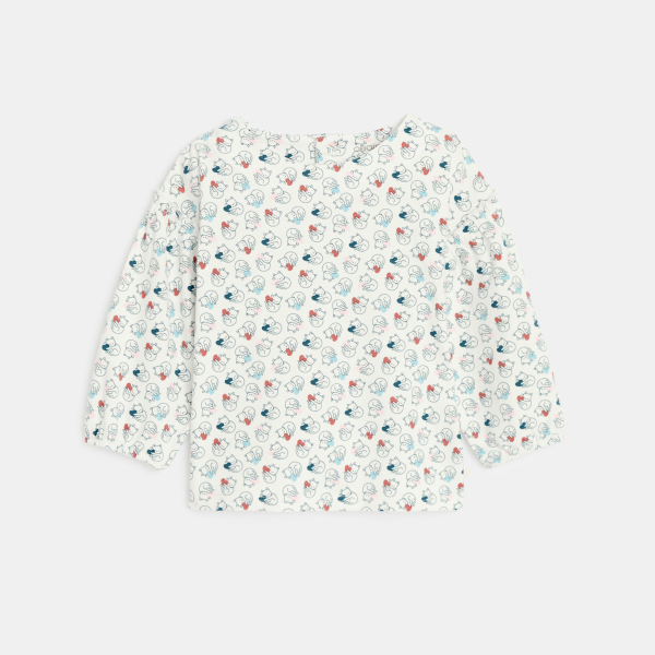 بلوزة القطط البيضاء، للفتيات الصغيرات بلوزة القطط البيضاء، للفتيات الصغيرات