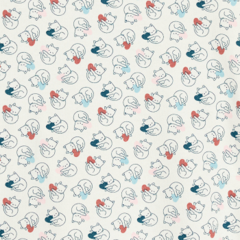 بلوزة القطط البيضاء، للفتيات الصغيرات