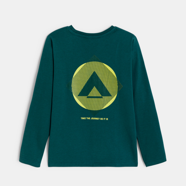 تي شيرت باللون الأخضر ومُزيَّن برسمة، للفتيان تي شيرت باللون الأخضر ومُزيَّن برسمة، للفتيان