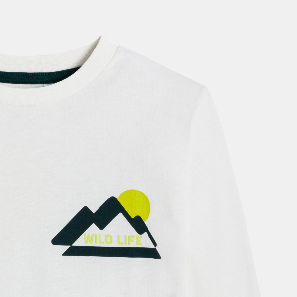 تيشيرت مزين برسوم، باللون الأبيض للفتيان تيشيرت مزين برسوم، باللون الأبيض للفتيان