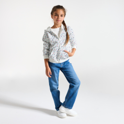 Sweat-shirt à capuche imprimé Fille