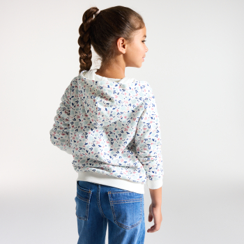 سويت شيرت بغطاء رأس مطبوع عليه، للفتيات