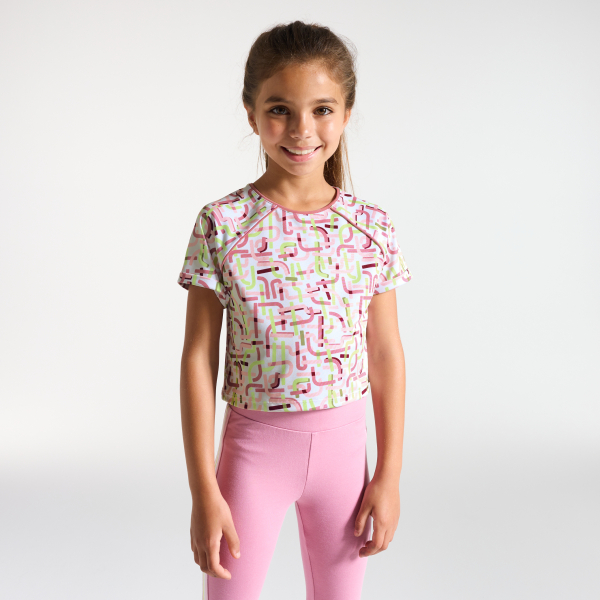 تي شيرت للفتيات تُزينه رسومات ملونة تي شيرت للفتيات تُزينه رسومات ملونة