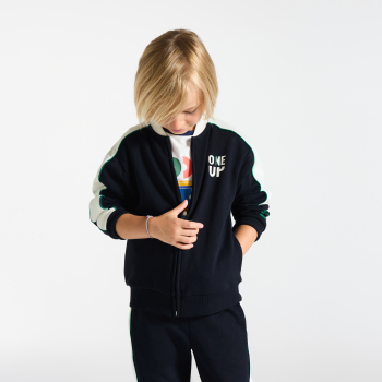 سويت شيرت ميلتون ثنائي اللون أسود للأولاد