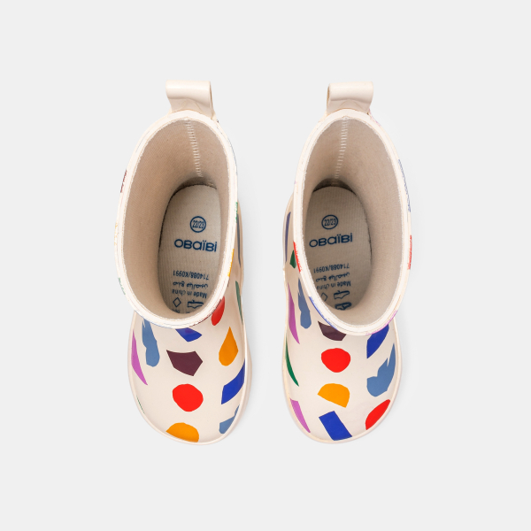 حذاء مطر مبطن متعدد الألوان للأطفال الرضع حذاء مطر مبطن متعدد الألوان للأطفال الرضع