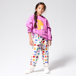 Sweat violet oiseau M.LARRAIN X OKAIDI Mixte