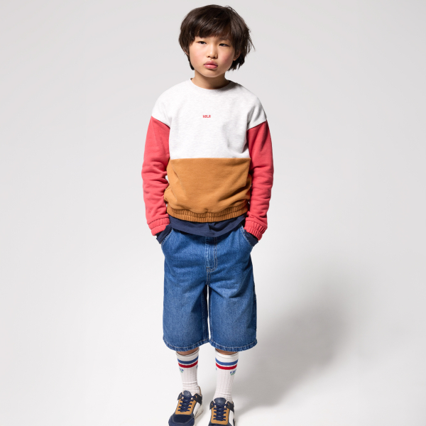 Bermuda relax en jean délavé bleu Garçon