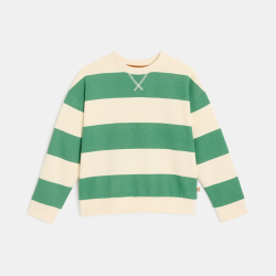 سويت شيرت مقلم أخضر اللون للأولاد