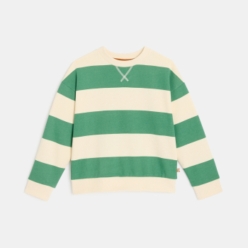 سويت شيرت مقلم أخضر اللون للأولاد