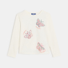 تي شيرت باللون البيج الفاتح، بأكمام طويلة، ومُزين برسمة فراشات، للفتيات تي شيرت باللون البيج الفاتح، بأكمام طويلة، ومُزين برسمة فراشات، للفتيات