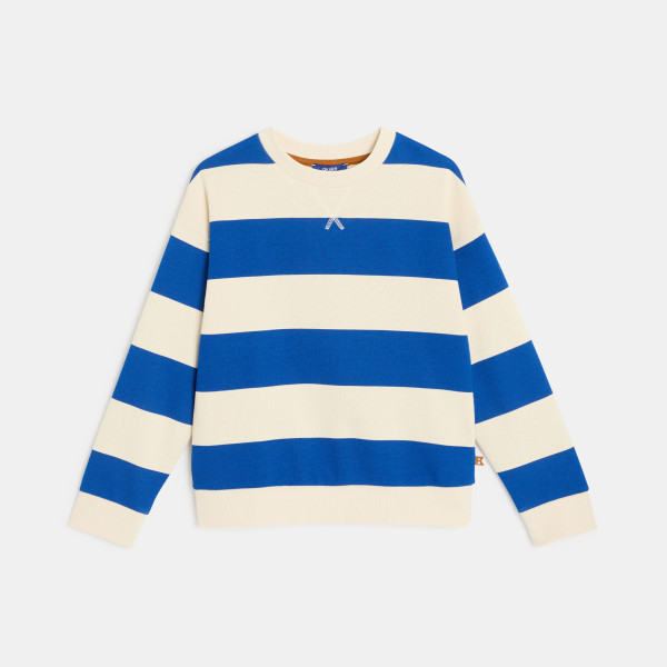 سويت شيرت مقلم أزرق للأولاد سويت شيرت مقلم أزرق للأولاد