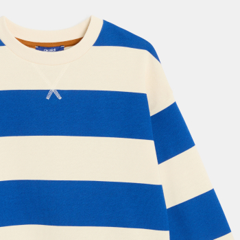 سويت شيرت مقلم أزرق للأولاد