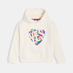 Sweat-shirt cœur fille