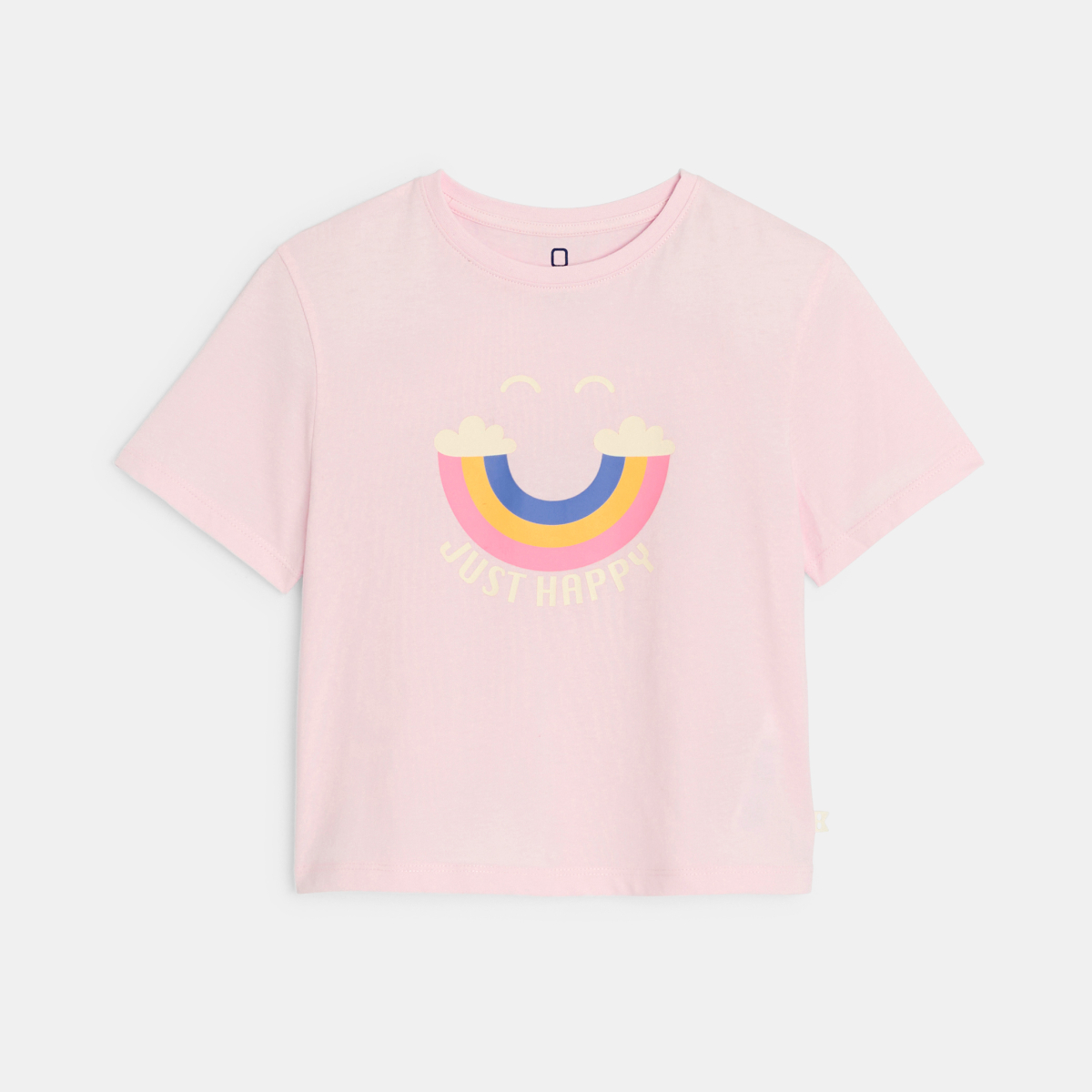 T-shirt rose motif arc-en-ciel Fille T-shirt rose motif arc-en-ciel Fille