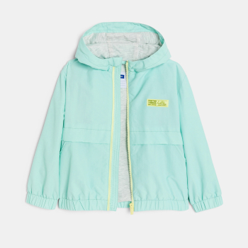 معطف واقي من الرياح وطارد للماء، بغطاء للرأس، للفتيات