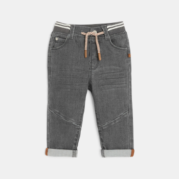 Jean denim confort ultra stretch gris bébé garçon