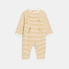 بدلة أطفال طويلة من الصوف الناعم، مخططة باللون الأصفر للأولاد بدلة أطفال طويلة من الصوف الناعم، مخططة باللون الأصفر للأولاد