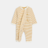 بدلة أطفال طويلة من الصوف الناعم، مخططة باللون الأصفر للأولاد بدلة أطفال طويلة من الصوف الناعم، مخططة باللون الأصفر للأولاد