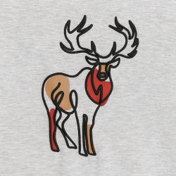 T-shirt gris à motif...