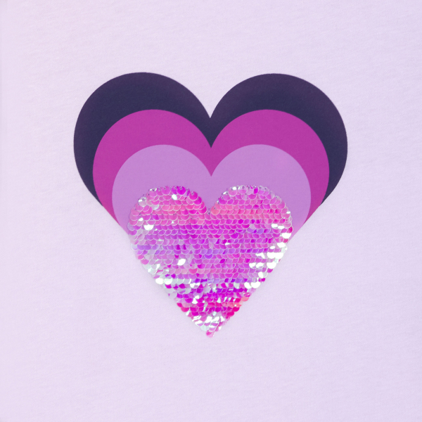 T-shirt manches longues à sequins magiques violet Fille T-shirt manches longues à sequins magiques violet Fille
