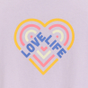 T-shirt violet motif coeur Fille T-shirt violet motif coeur Fille