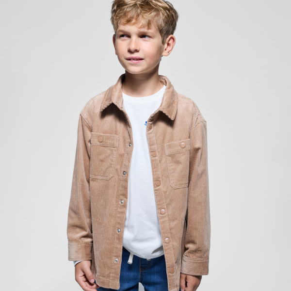 Surchemise en velours côtelé uni marron Garçon Surchemise en velours côtelé uni marron Garçon