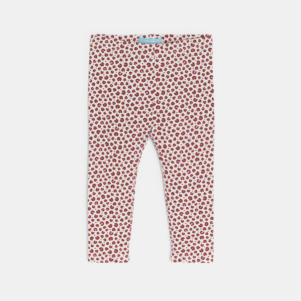 سويت شيرت بصوف الشيربا مع بنطلون (سروال) لاغينغ من الجيرسيه المطبوع وباللون البيج، للفتيات الصغار سويت شيرت بصوف الشيربا مع بنطلون (سروال) لاغينغ من الجيرسيه المطبوع وباللون البيج، للفتيات الصغار