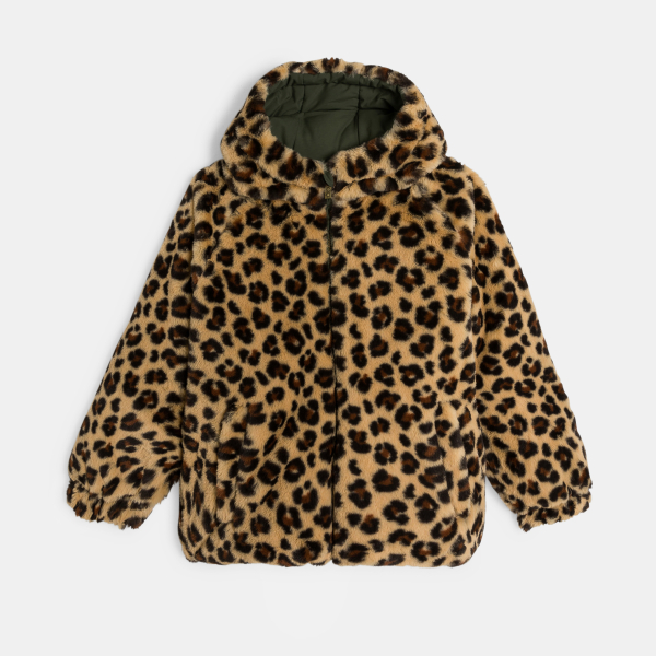 Blouson réversible doublé vert fille Blouson réversible doublé vert fille