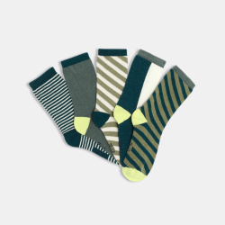 Chaussettes à motifs bleu garçon (lot de 5)