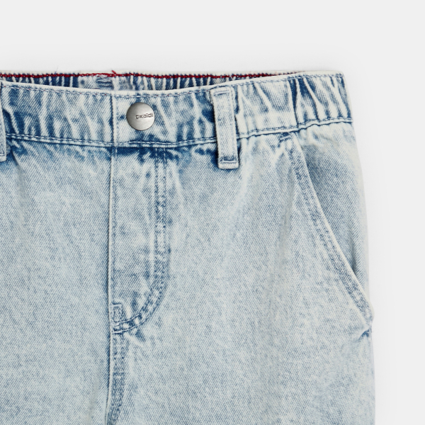 بنطال جينز كارغو أزرق، للأولاد بنطال جينز كارغو أزرق، للأولاد