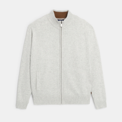 Gilet col montant zippé blanc Garçon