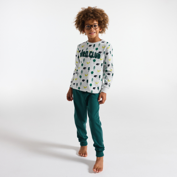 بيجاما قطعتان مخملية مطبوع عليها بطة، اللون أزرق، للأولاد بيجاما قطعتان مخملية مطبوع عليها بطة، اللون أزرق، للأولاد