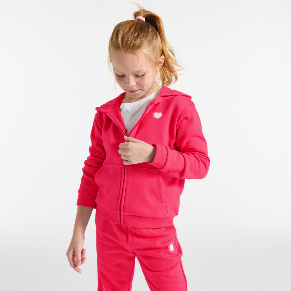 سويت شيرت مع غطاء رأس باللون الأحمر للفتيات سويت شيرت مع غطاء رأس باللون الأحمر للفتيات