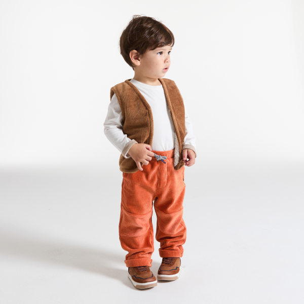 Pantalon velours orange bébé garçon Pantalon velours orange bébé garçon