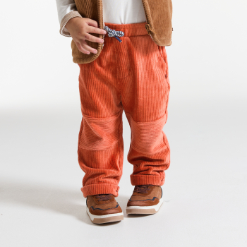 Pantalon velours orange bébé garçon